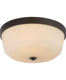 Nuvo Lighting 60/5924 Laguna 3 Light Flush Fixture with White Glass