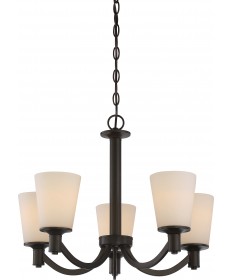 Nuvo Lighting 60/5925 Laguna 5 Light Hanging Fixture with White Glass