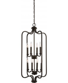 Nuvo Lighting 60/5972 Willow 8 Light Caged Pendant Forest Bronze