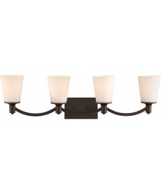 Nuvo Lighting 60/5974 Laguna 4 Light Vanity Forest Bronze with White