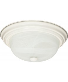 Nuvo Lighting 60/6004 2 Light 11" Flush Mount Alabaster Glass