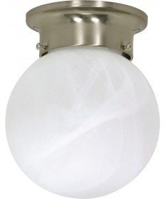 Nuvo Lighting 60/6008 1 Light 6" Ceiling Mount Alabaster Ball