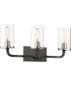 Nuvo Lighting 60/6123 Sherwood 3 Light Vanity 24" Iron Black with