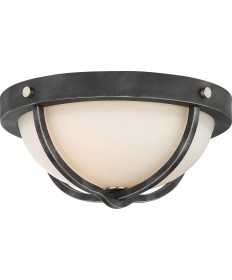 Nuvo Lighting 60/6126 2 Light Sherwood Flush Mount Fixture Iron Black