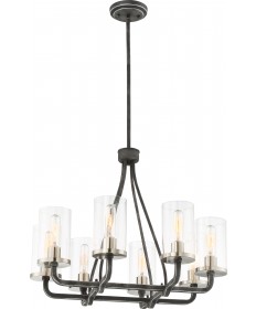 Nuvo Lighting 60/6128 8 Light Sherwood Chandelier Iron Black with