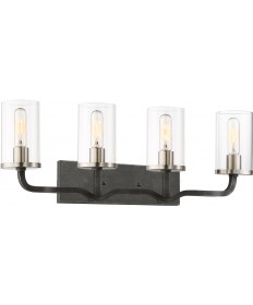 Nuvo Lighting 60/6129 Sherwood 4 Light Vanity 32" Iron Black with