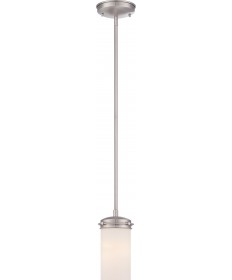 Nuvo Lighting 60/615 Polaris 1 Light Mini Pendant- with White Opal