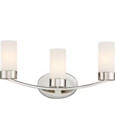 Nuvo Lighting 60/6223 Denver 3 Light Vanity Fixture Polished Nickel