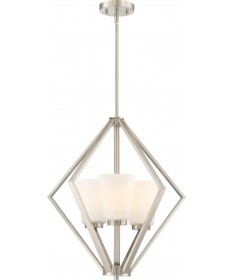Nuvo Lighting 60/6245 Nome 3 Light Pendant Fixture Brushed Nickel