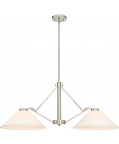 Nuvo Lighting 60/6248 Nome 2 Light Island Pendant Fixture Brushed