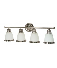 Nuvo Lighting 60/625 Palladium 4 Light 31 inch Vanity with Satin Frosted Glass Shades