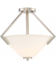 Nuvo Lighting 60/6251 Nome 2 Light Semi Flush Fixture Brushed Nickel