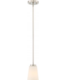 Nuvo Lighting 60/6253 Nome 1 Light Pendant Fixture Brushed Nickel