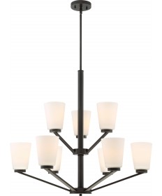 Nuvo Lighting 60/6349 Nome 9 Light Chandelier Fixture Mahogany Bronze