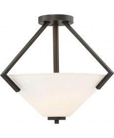 Nuvo Lighting 60/6351 Nome 2 Light Semi Flush Fixture Mahogany Bronze