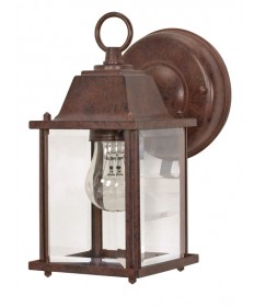Nuvo Lighting 60/637 1 Light 9 inch Wall Lantern Cube Lantern with Clear Beveled Glass 