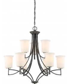 Nuvo Lighting 60/6379 Chester 9 Light Chandelier Fixture Iron Black