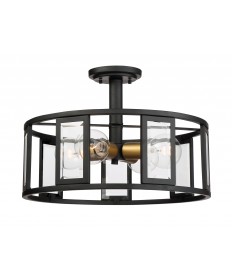 Nuvo Lighting 60/6413 Payne 4 Light Semi Flush With Clear Beveled