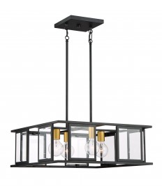 Nuvo Lighting 60/6414 Payne 4 Light Pendant With Clear Beveled Glass