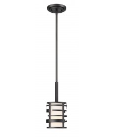 Nuvo Lighting 60/6432 Lansing 1 Light Mini Pendant With White Fabric