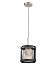 Nuvo Lighting 60/6451 Pratt 1 Light Mini Pendant With White Glass