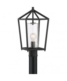 Nuvo Lighting 60/6595 Hopewell 1 Light Post Lantern Matte Black Finish