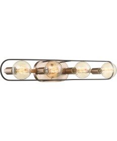 Nuvo Lighting 60/6654 Chassis 4 Light Vanity Copper Brushed Brass