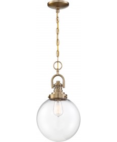 Nuvo Lighting 60/6671 Skyloft 1 Light Pendant Fixture Burnished Brass