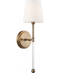 Nuvo Lighting 60/6687 Olmsted 1 Light Wall Sconce Burnished Brass