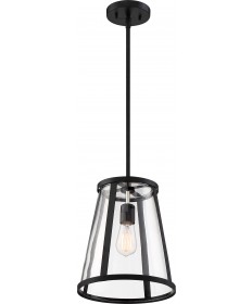 Nuvo Lighting 60/6699 Bruge 1 Light Pendant Fixture Matte Black Finish