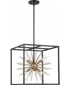 Nuvo Lighting 60/6730 Spirefly 6 Light Pendant Fixture Matte Black and