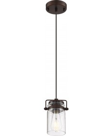 Nuvo Lighting 60/6731 Antebellum 1 Light Mini Pendant Fixture Mahogany