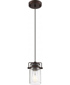 Nuvo Lighting 60/6731 Antebellum 1 Light Mini Pendant Fixture Mahogany