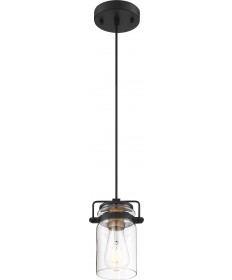 Nuvo Lighting 60/6733 Antebellum 1 Light Mini Pendant Fixture Black