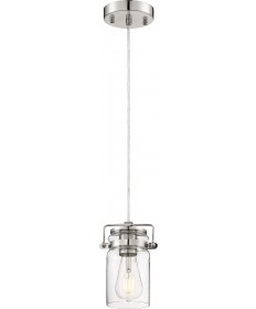 Nuvo Lighting 60/6734 Antebellum 1 Light Mini Pendant Fixture Polished