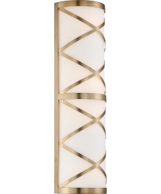 Nuvo Lighting 60/6844 Sylph 4 Light Vanity Burnished Brass Finish with