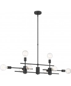 Nuvo Lighting 60/6862 Delphi 8 Light Island Pendant Fixture Black