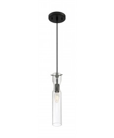 Nuvo Lighting 60/6876 Spyglass 1 Light Mini Pendant Fixture Black