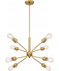 Nuvo Lighting 60/6925 Faraday 8 Light Pendant Fixture Brushed Brass