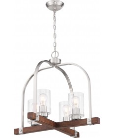 Nuvo Lighting 60/6966 Arabel 4 Light Chandelier Brushed Nickel and