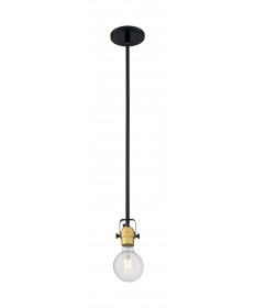 Nuvo Lighting 60/6987 Mantra 1 Light Mini Pendant Fixture Black Finish