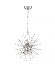 Nuvo Lighting 60/6991 Cirrus 6 Light Chandelier Polished Nickel Finish