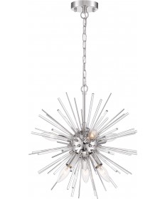 Nuvo Lighting 60/6993 Cirrus 8 Light Chandelier Polished Nickel Finish