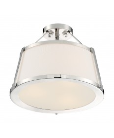 Nuvo Lighting 60/6996 Cutty 3 Light Semi-Flush Fixture Polished Nickel