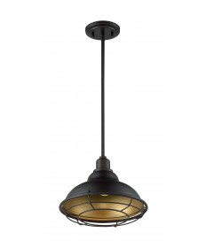 Nuvo Lighting 60/7014 Newbridge 1 Light Large Pendant Fixture Dark