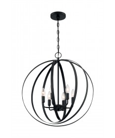 Nuvo Lighting 60/7068 Pendleton 6 Light Pendant Fixture Matte Black