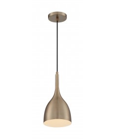 Nuvo Lighting 60/7076 Bellcap 1 Light Small Pendant Fixture Burnished