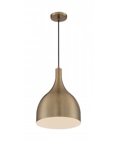 Nuvo Lighting 60/7077 Bellcap 1 Light Large Pendant Fixture Burnished