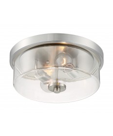 Nuvo Lighting 60/7168 Sommerset 2 Light Flush Mount Fixture Brushed