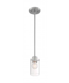 Nuvo Lighting 60/7170 Sommerset 1 Light Mini Pendant Fixture Brushed